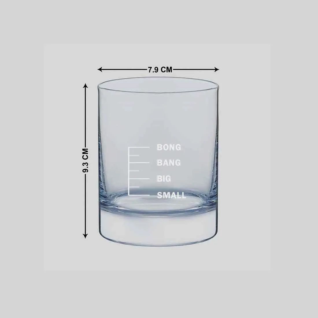 Whiskey Glasses Bar Glass for Drinking Bourbon - BONG BANG BIG SMALL