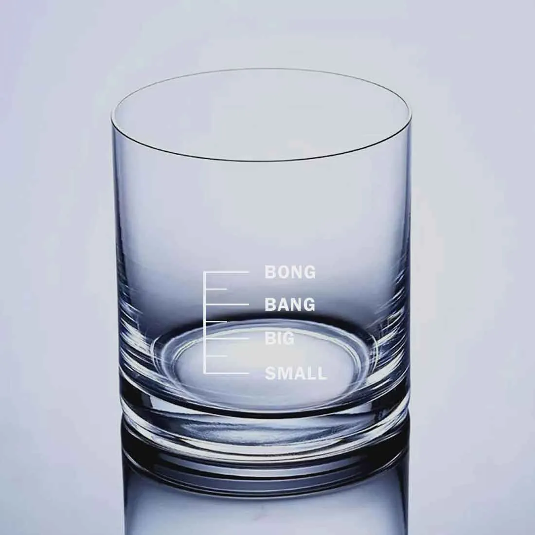 Whiskey Glasses Bar Glass for Drinking Bourbon - BONG BANG BIG SMALL