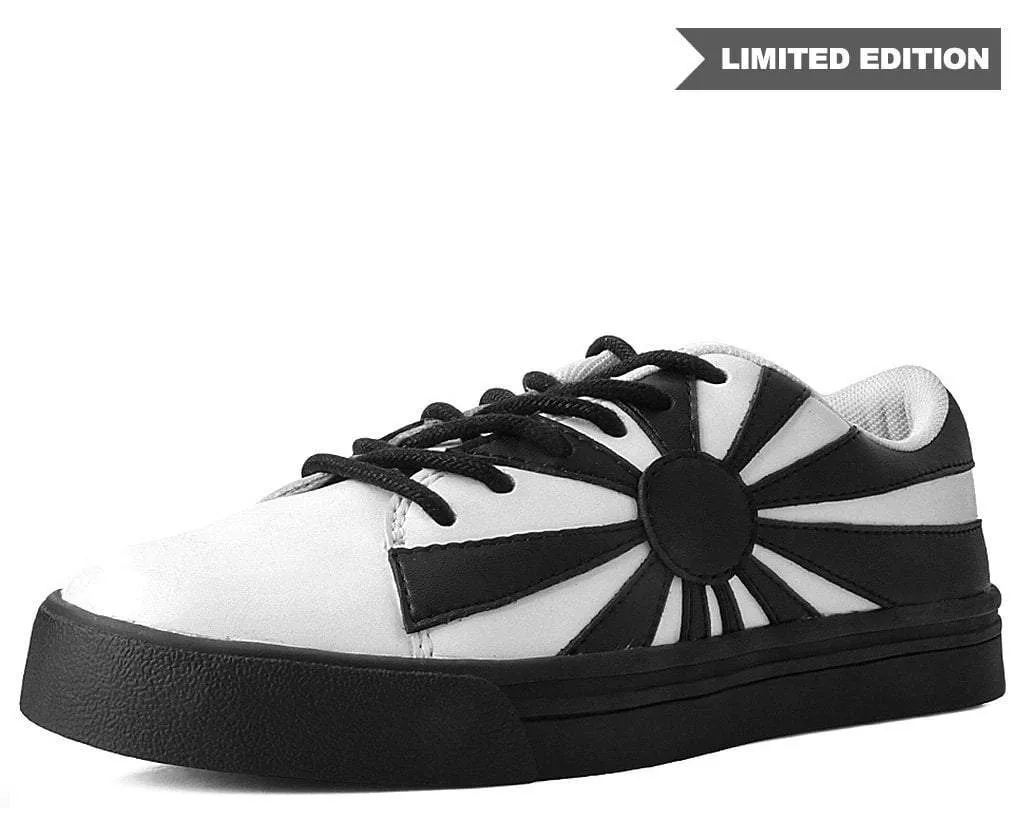 White & Black Sunburst Sneaker