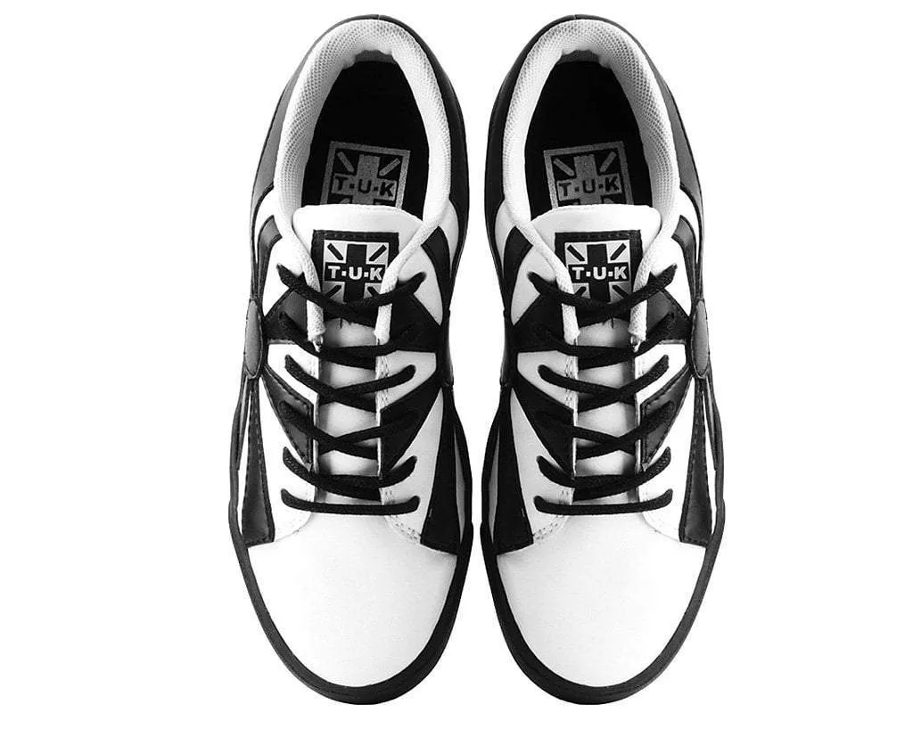 White & Black Sunburst Sneaker