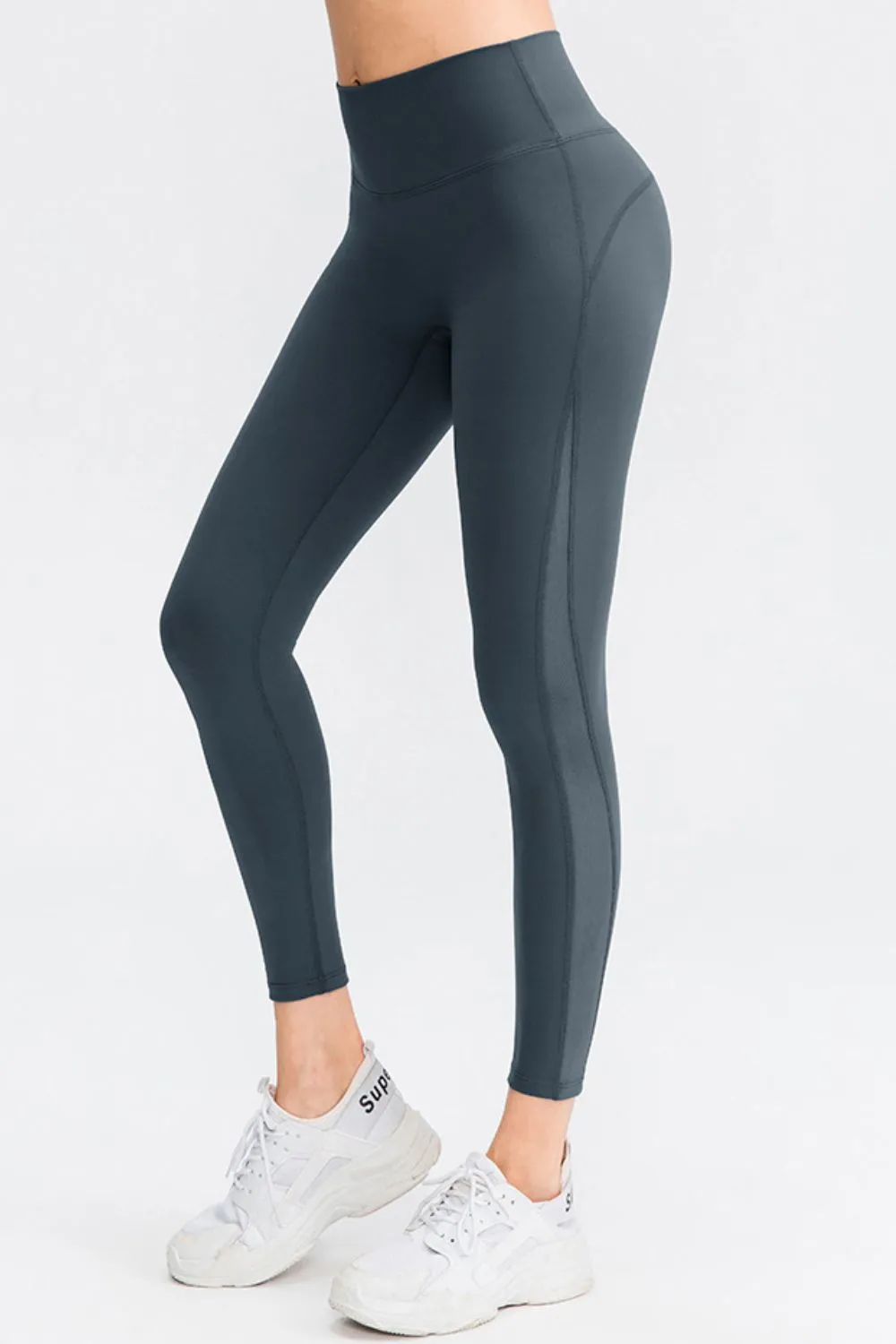 Wide Waistband Slim Fit Long Sports Leggings