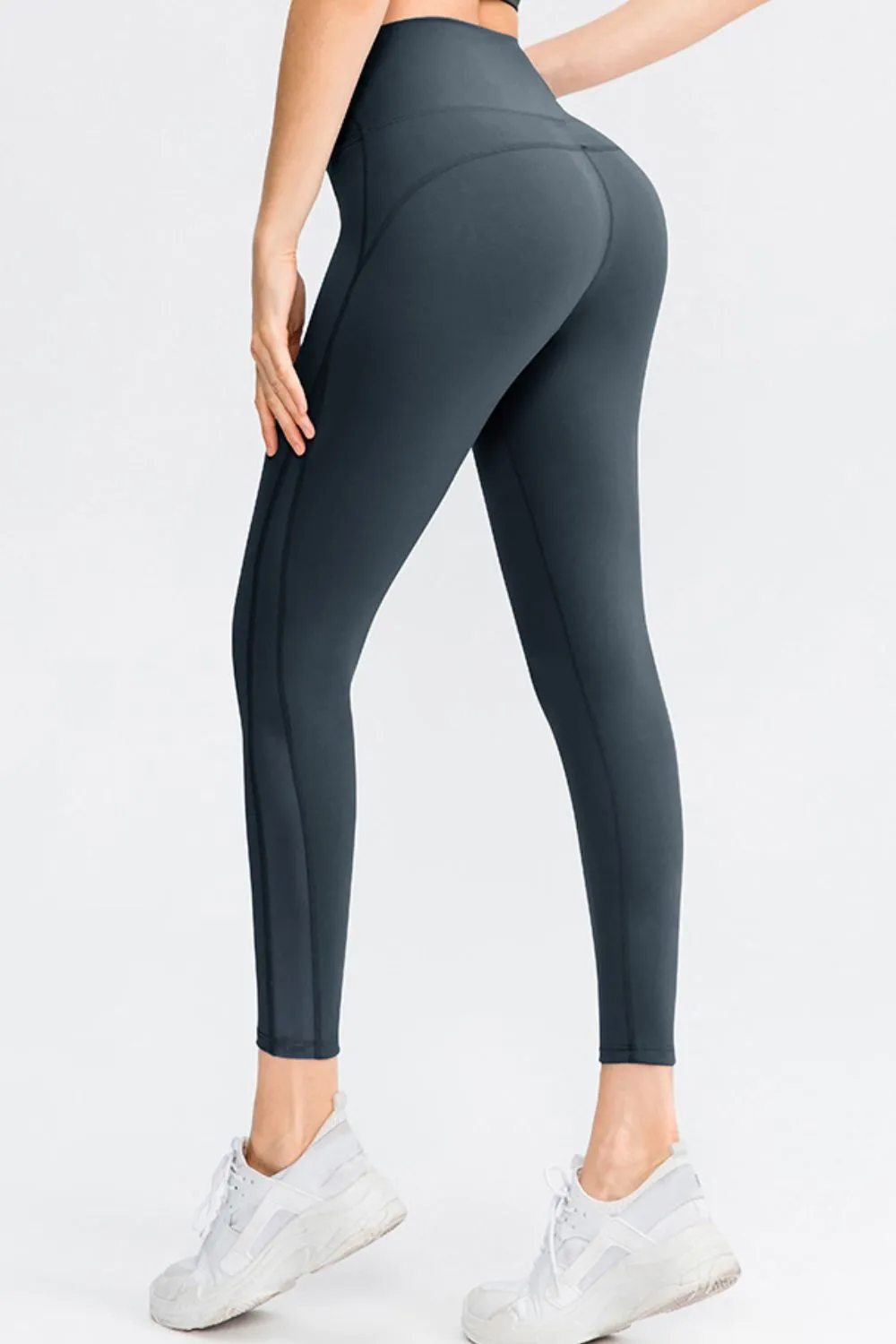 Wide Waistband Slim Fit Long Sports Leggings