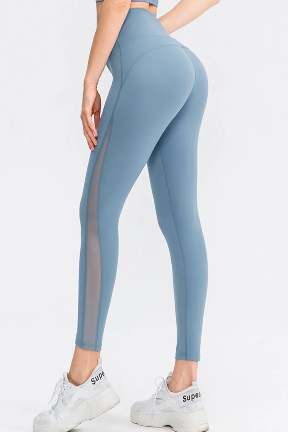 Wide Waistband Slim Fit Long Sports Leggings