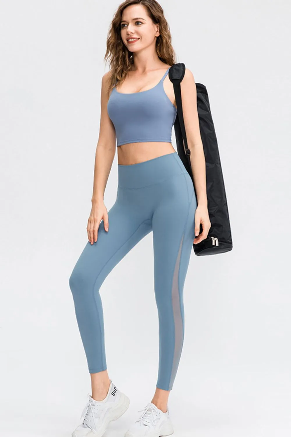 Wide Waistband Slim Fit Long Sports Leggings