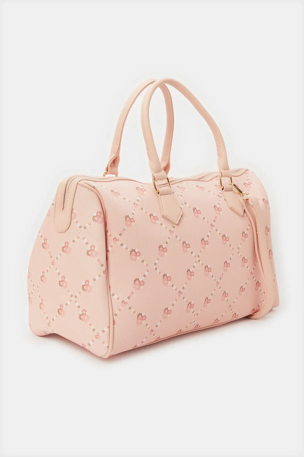 Women Pink Printed Hold All Bag