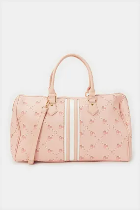 Women Pink Printed Hold All Bag