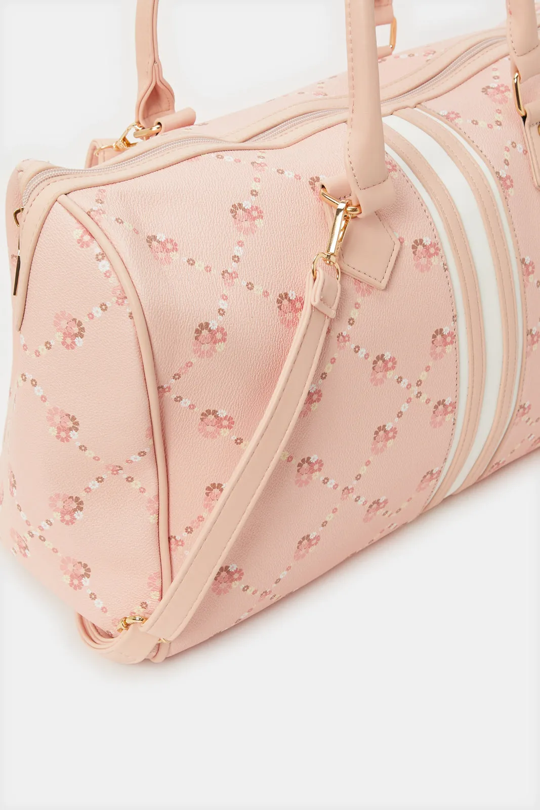 Women Pink Printed Hold All Bag