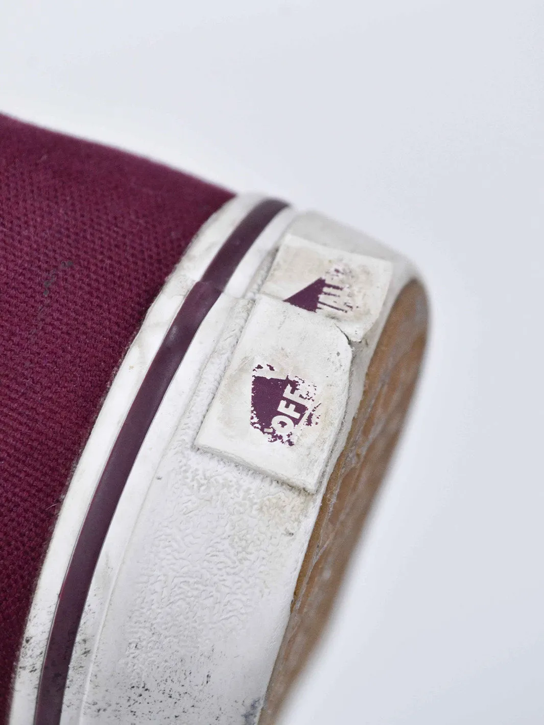 Y2K burgundy suede Vans sneakers