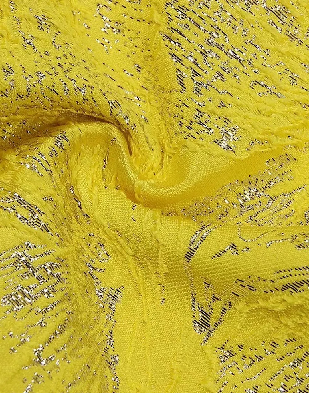 Yellow Knitted Jacquard Bandage Dress